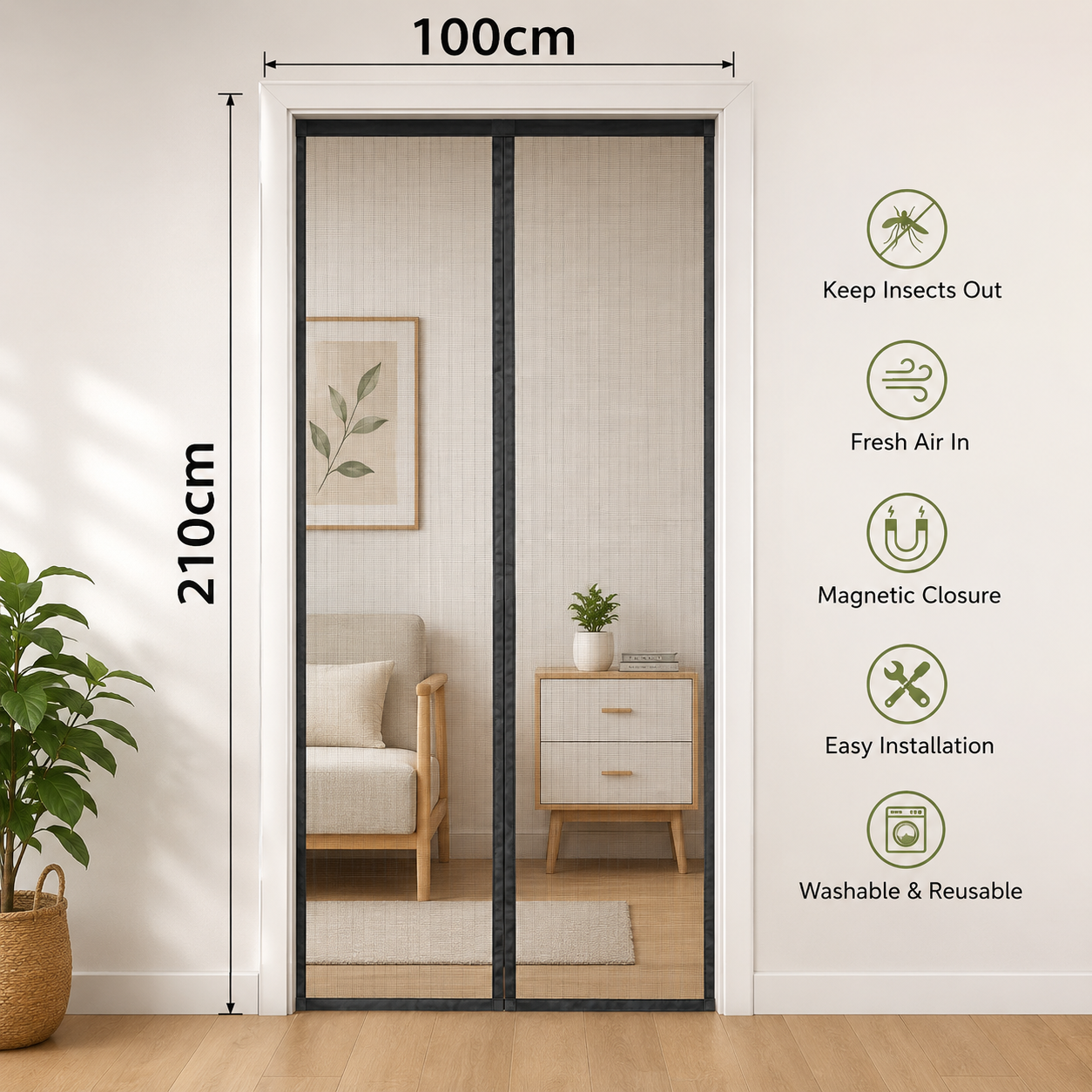 Polyester Door Mosquito Net